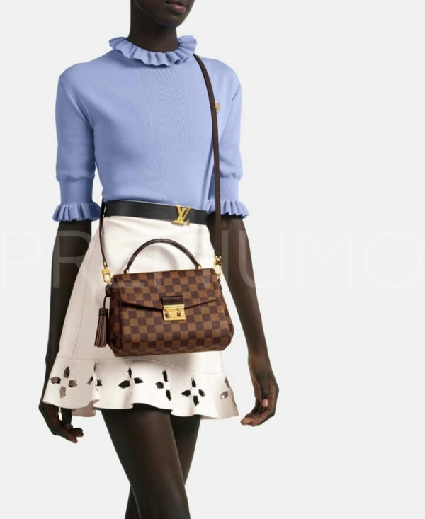 Louis Vuitton Damier Ebene Canvas Croisette сумка PR982734 14