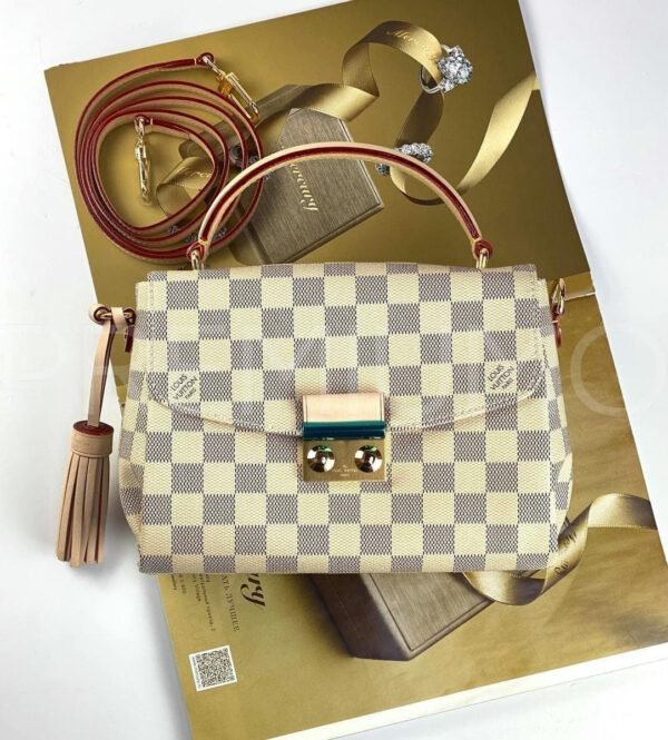 Louis Vuitton Damier Ebene Canvas Croisette сумка PR490487 2