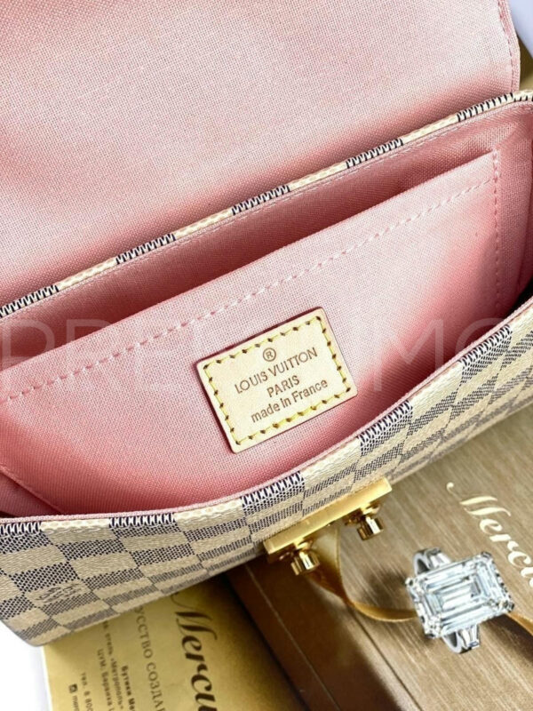 Louis Vuitton Damier Ebene Canvas Croisette сумка PR490487 11
