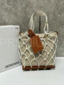 Jacquemus сумка кожаная бежевая PR235417 9