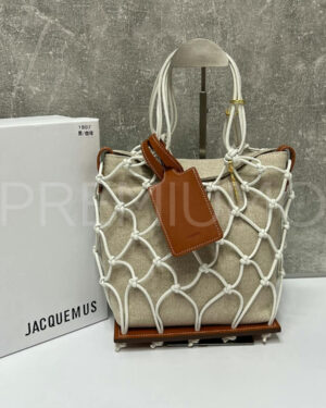 Jacquemus сумка кожаная бежевая PR235417