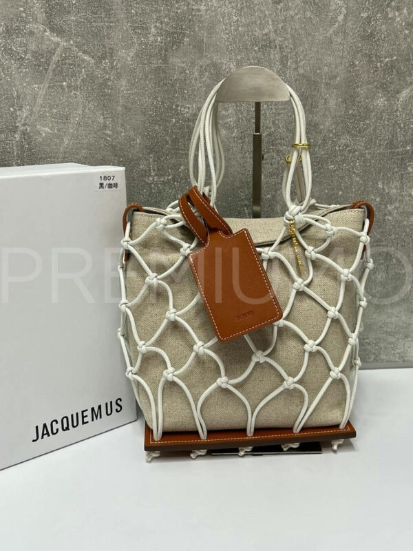 Jacquemus сумка кожаная бежевая PR235417