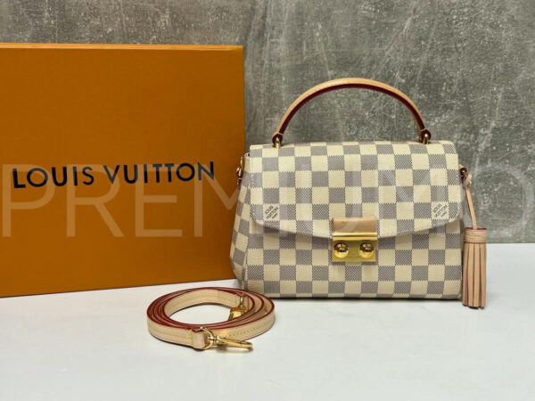 Louis Vuitton Damier Ebene Canvas Croisette сумка PR490487 12
