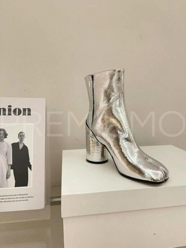 Maison Margiela ботильоны серебристые дизайнерские PR277725 2