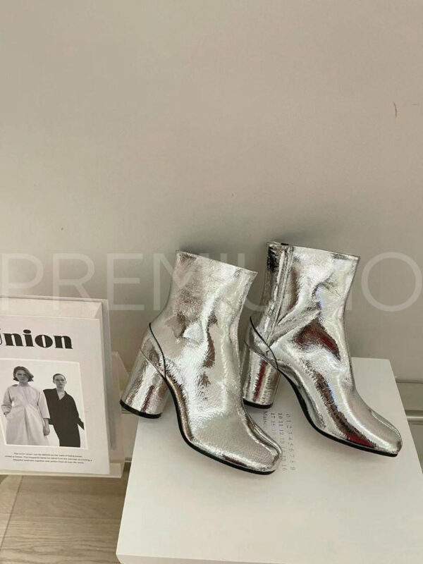 Maison Margiela ботильоны серебристые дизайнерские PR277725 5