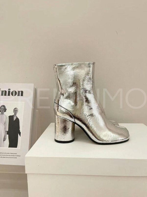 Maison Margiela ботильоны серебристые дизайнерские PR277725