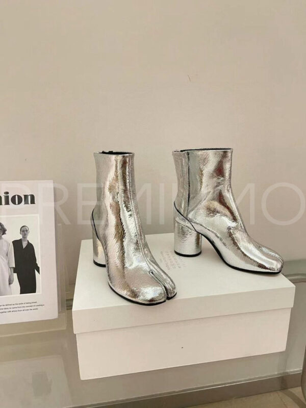 Maison Margiela ботильоны серебристые дизайнерские PR277725 6