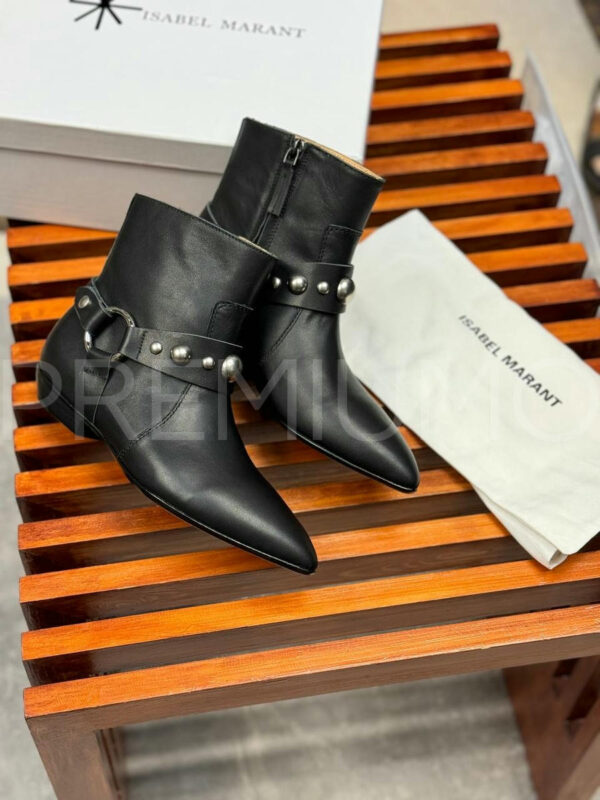 Isabel Marant кожаные черные сапоги PR546046
