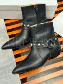 Isabel Marant кожаные черные сапоги PR546046 6