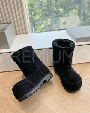 Balenciaga WOMEN’S ALASKA FUR BOOTIE черные угги трендовые PR674201