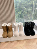 Balenciaga WOMEN’S ALASKA FUR BOOTIE черные угги трендовые PR674201 12