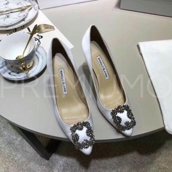 Manolo Blahnik серебристые туфли PR668025 4