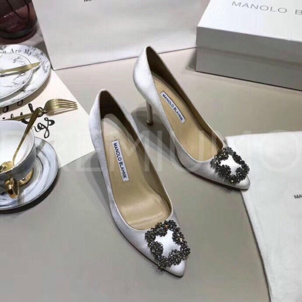 Manolo Blahnik серебристые туфли PR668025 3