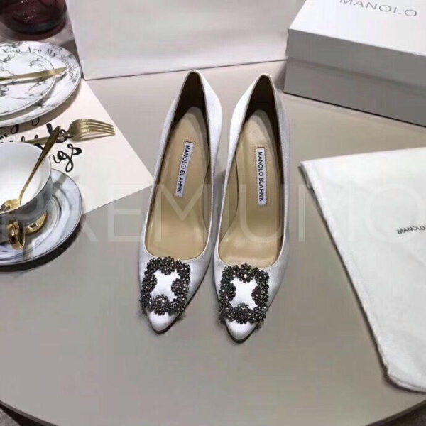 Manolo Blahnik серебристые туфли PR668025 5