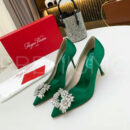 Roger Vivier RV Bouquet Strass Buckle Pumps in Satin туфли PR571752 11