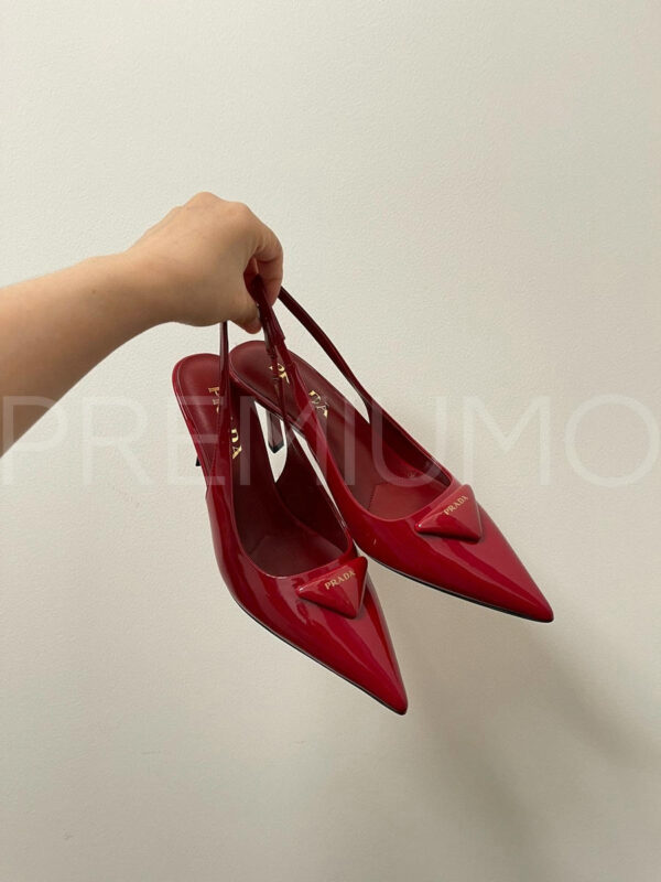 Prada Patent leather slingback pumps туфли PR872741 12