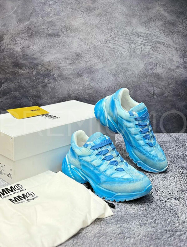 Maison Margiela кроссовки голубые дизайнерские PR256935