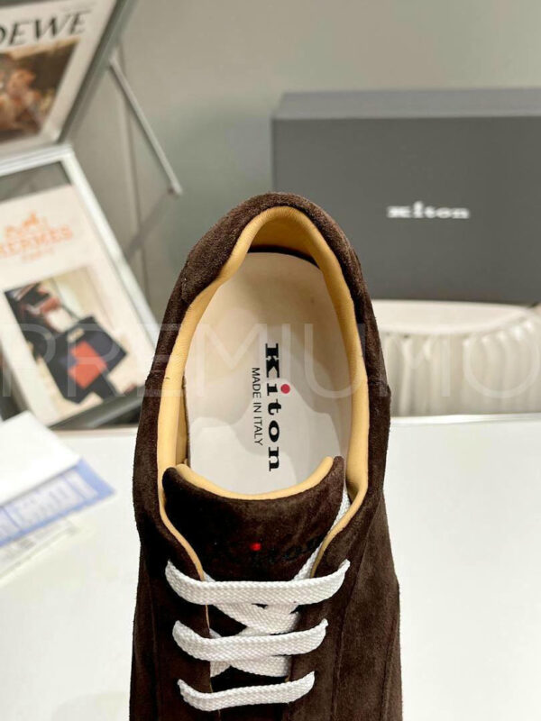 Kiton коричневые кроссовки PR111098 7