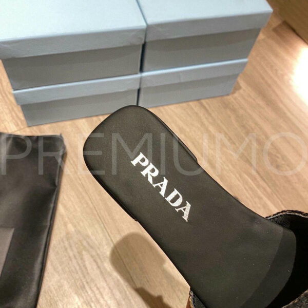 Prada Embroidered Fabric шлепанцы PR910807 7