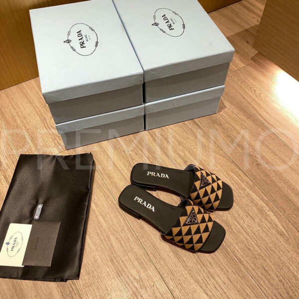 Prada Embroidered Fabric шлепанцы PR910807 3