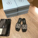 Prada Embroidered Fabric шлепанцы PR571204 10