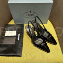 Prada Patent leather slingback pumps туфли PR180755 40
