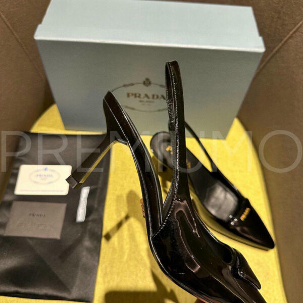 Prada Patent leather slingback pumps туфли PR180755 18