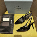 Prada Patent leather slingback pumps туфли PR180755 41
