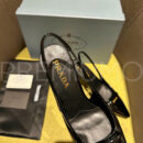 Prada Patent leather slingback pumps туфли PR180755 42