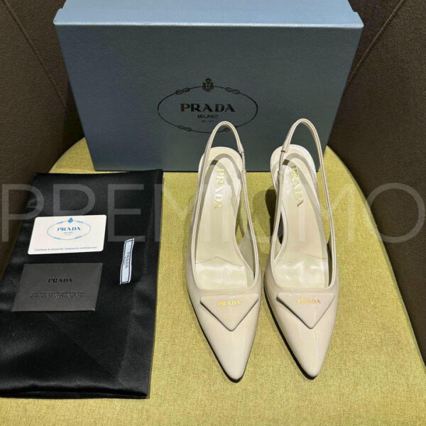 Prada Patent leather slingback pumps туфли PR380720 11