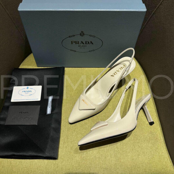 Prada Patent leather slingback pumps туфли PR380720 13