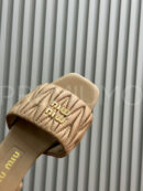 Miu Miu Matelassé nappa шлепанцы PR667493 7