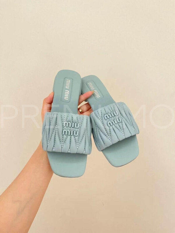 Miu Miu Matelassé nappa шлепанцы PR855315 2