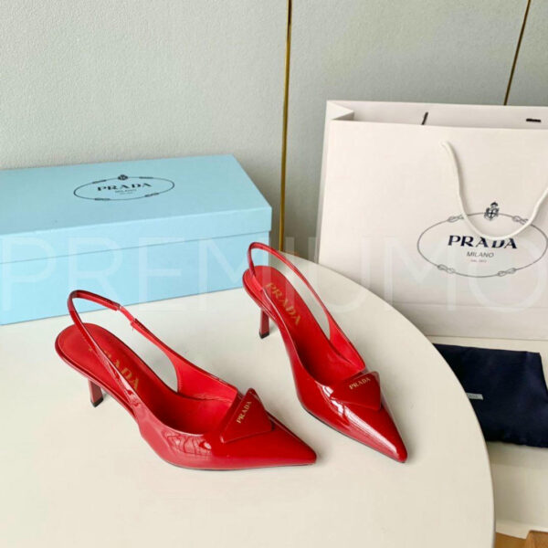 Prada Patent leather slingback pumps туфли PR872741 2