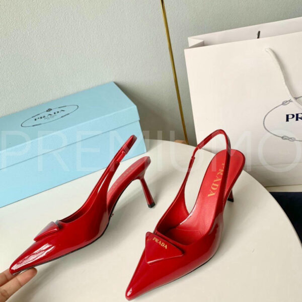 Prada Patent leather slingback pumps туфли PR872741 4