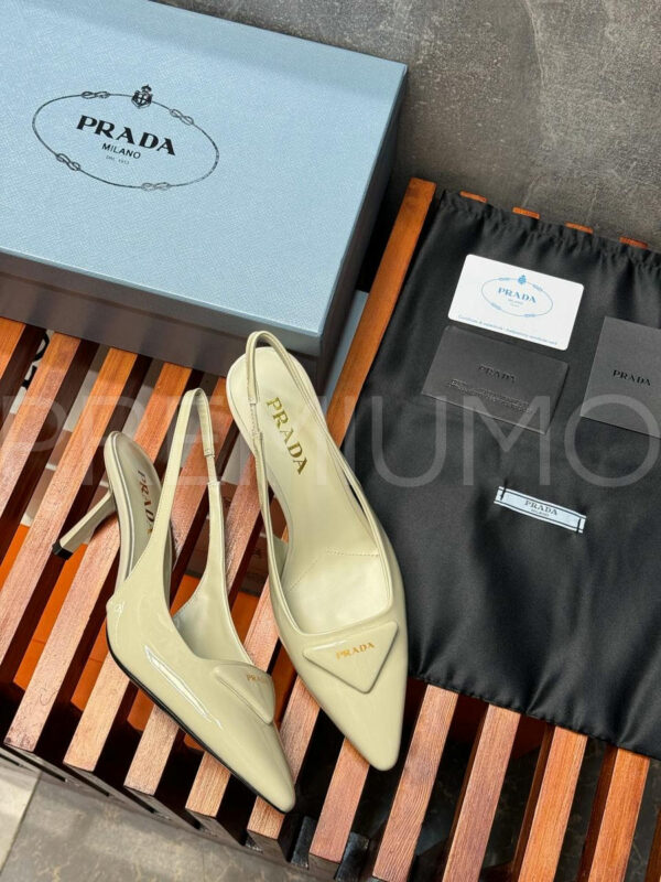 Prada Patent leather slingback pumps туфли PR380720 19