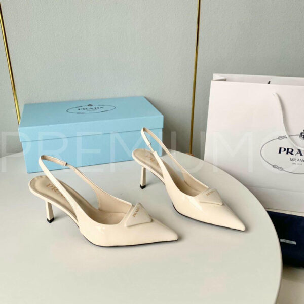 Prada Patent leather slingback pumps туфли PR380720 3