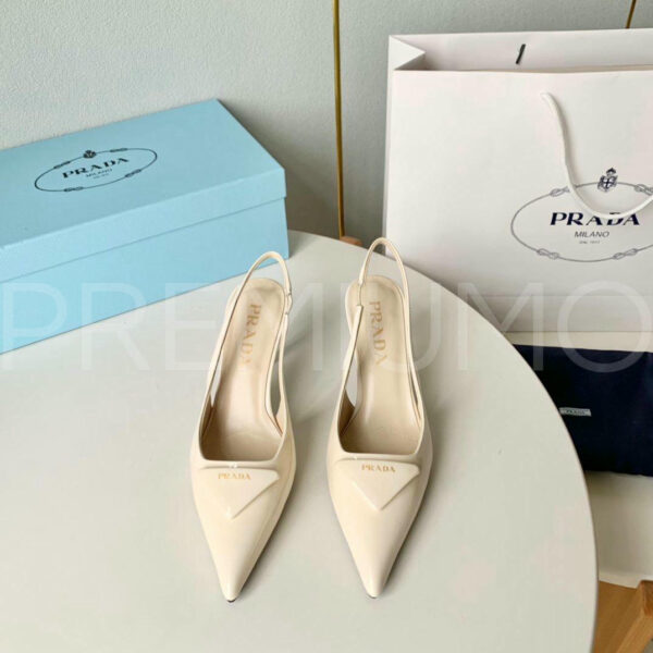 Prada Patent leather slingback pumps туфли PR380720 4