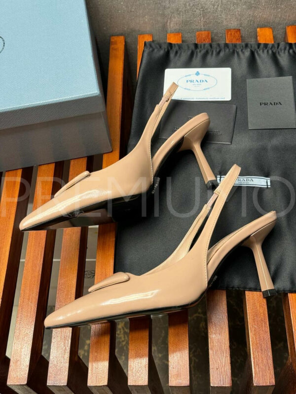Prada Patent leather slingback pumps туфли PR489108 5