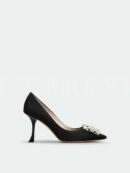 Roger Vivier RV Bouquet Strass Buckle Pumps in Satin туфли PR693881 32