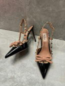 Valentino Rockstud Bow Slingback Pump In Patent Leather with Matching Studs туфли PR310685 13