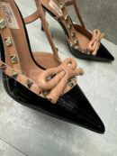 Valentino Rockstud Bow Slingback Pump In Patent Leather with Matching Studs туфли PR310685 14