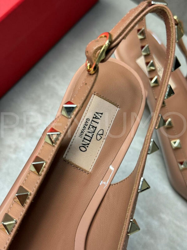 Valentino Rockstud Bow Slingback Pump In Patent Leather with Matching Studs туфли PR369159 8