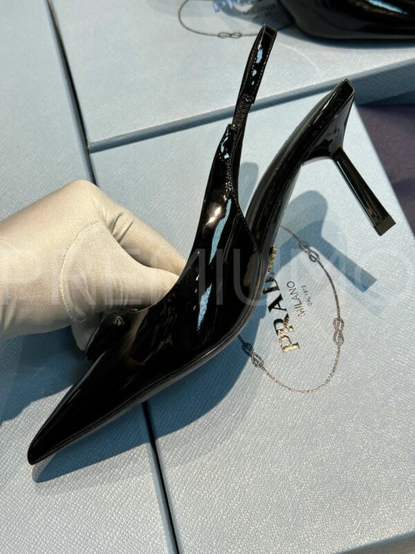 Prada Patent leather slingback pumps туфли PR180755 7