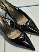 Prada Patent leather slingback pumps туфли PR180755 36