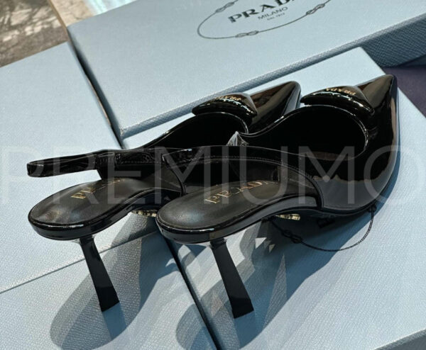 Prada Patent leather slingback pumps туфли PR180755 6