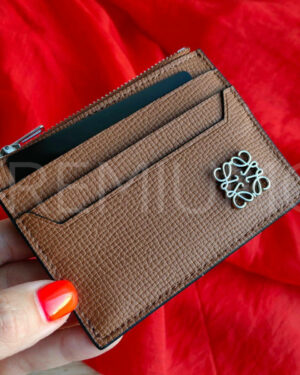 Loewe картхолдер коричневые кожаный PR734953