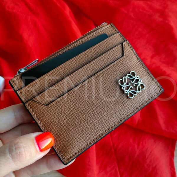 Loewe картхолдер коричневые кожаный PR734953