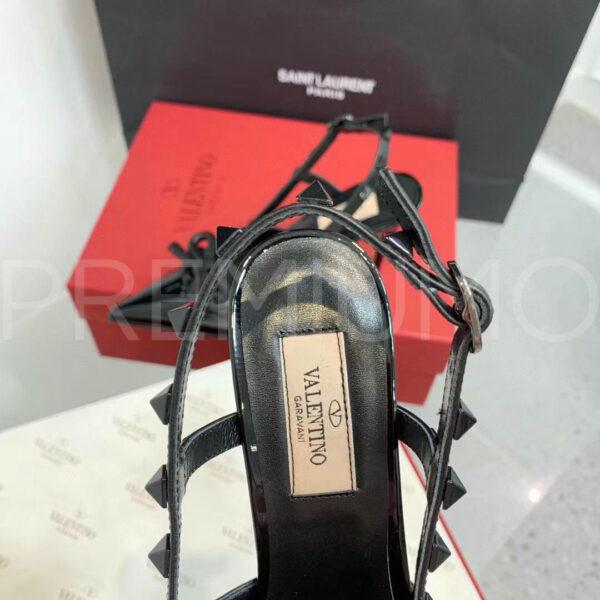 Valentino Rockstud Bow Slingback Pump In Patent Leather with Matching Studs туфли PR428743 8