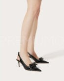 Valentino Rockstud Bow Slingback Pump In Patent Leather with Matching Studs туфли PR428743 12